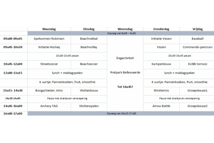 Voorbeeldprogramma